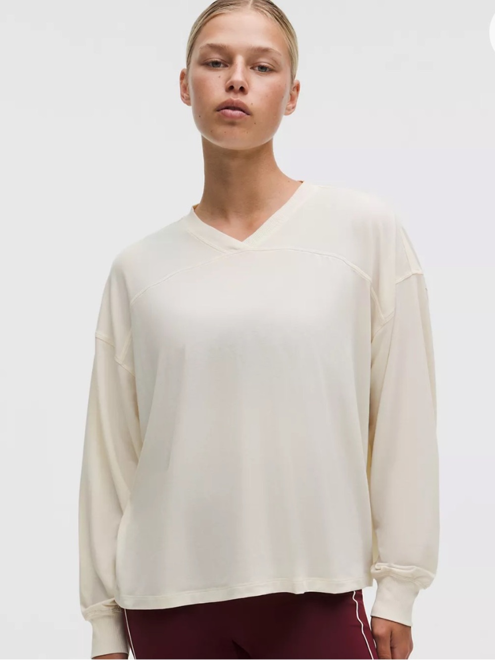 Lululemon Jersey V-neck Long Sleeve Shirt